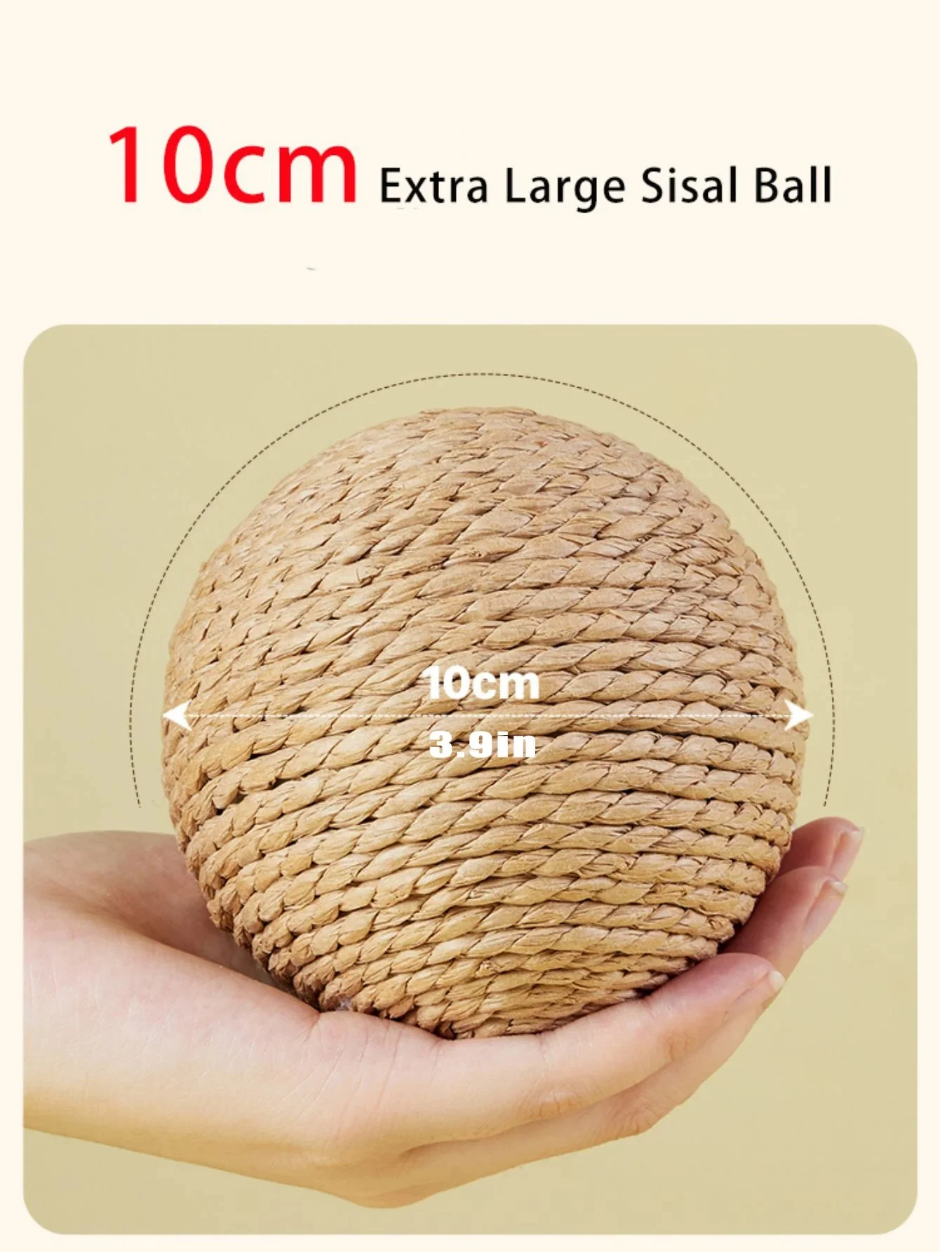 10CM Interactive Sisal Cat Scratching Ball - Image 4