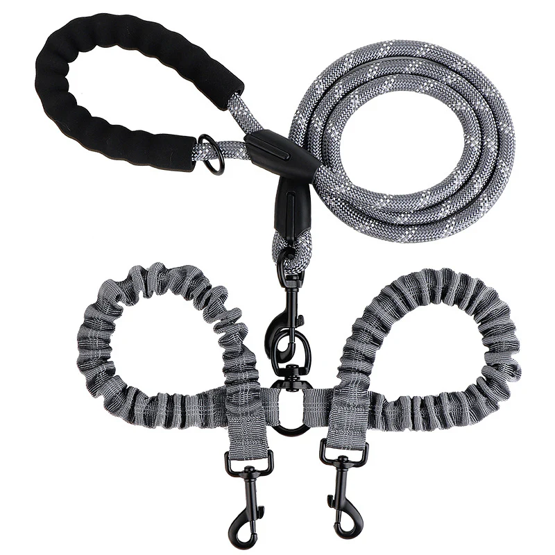 2-in-1 Double Dog Lead with 360° Swivel – Tangle-Free & Shock-Absorbing - Image 10