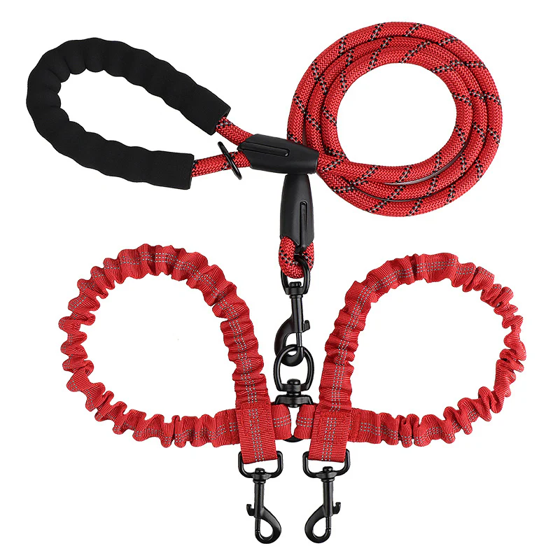 2-in-1 Double Dog Lead with 360° Swivel – Tangle-Free & Shock-Absorbing - Image 7