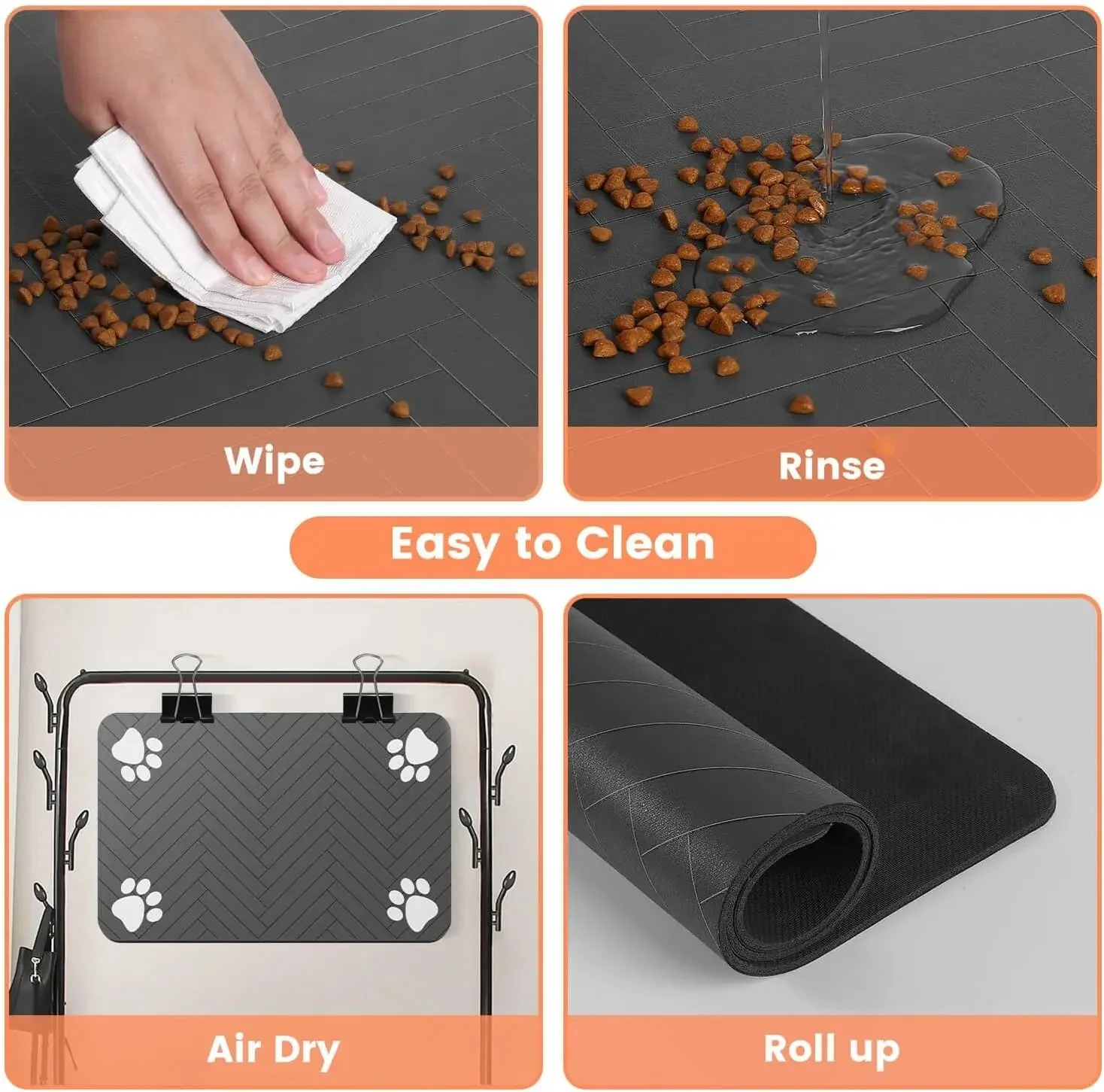 Absorbent Pet Placemat for Food and Water Bowl - Image 4
