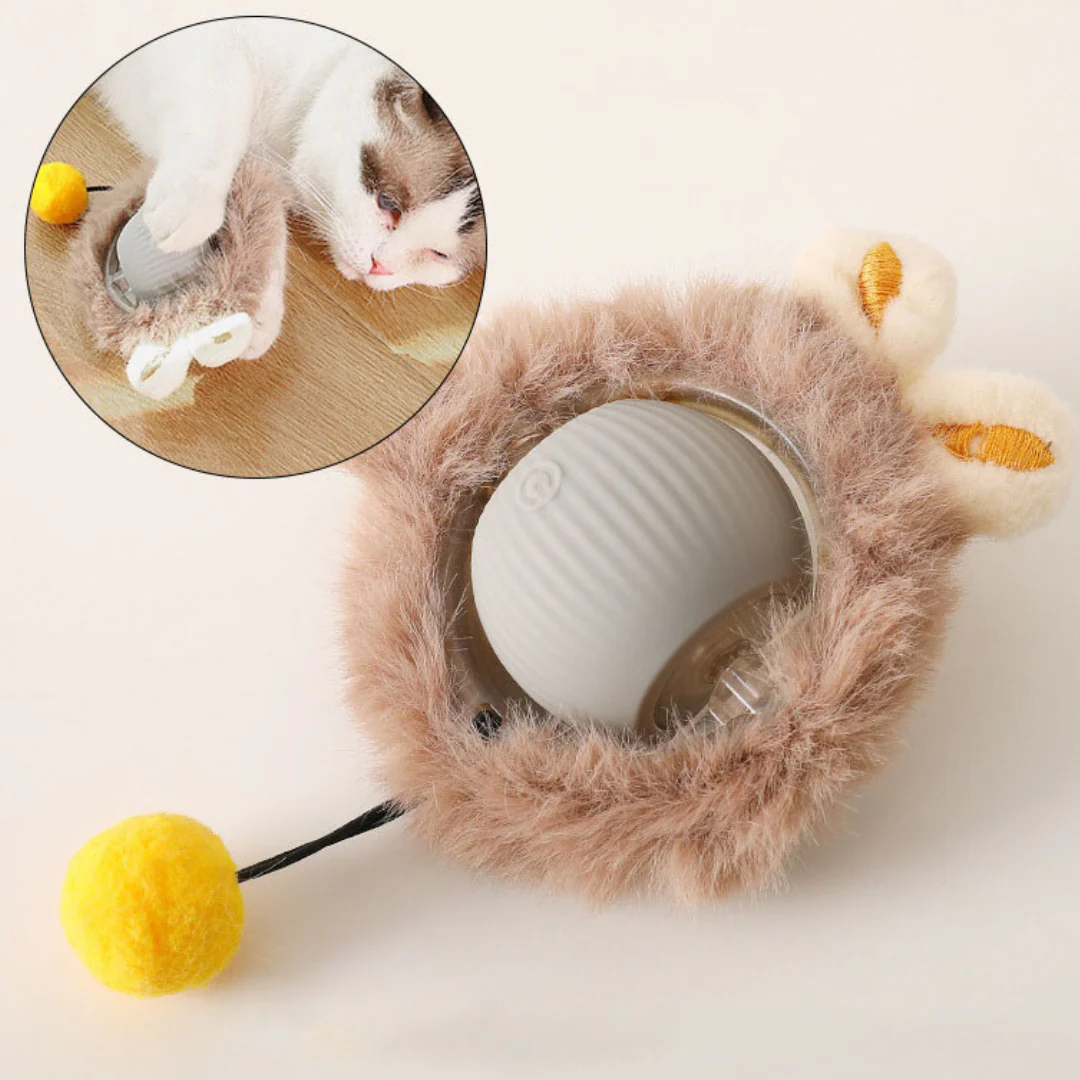 Active Rolling Ball with Fur for Cats - Image 3
