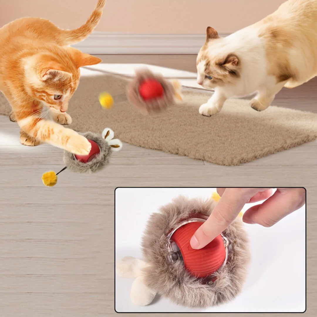 Active Rolling Ball with Fur for Cats - Image 4