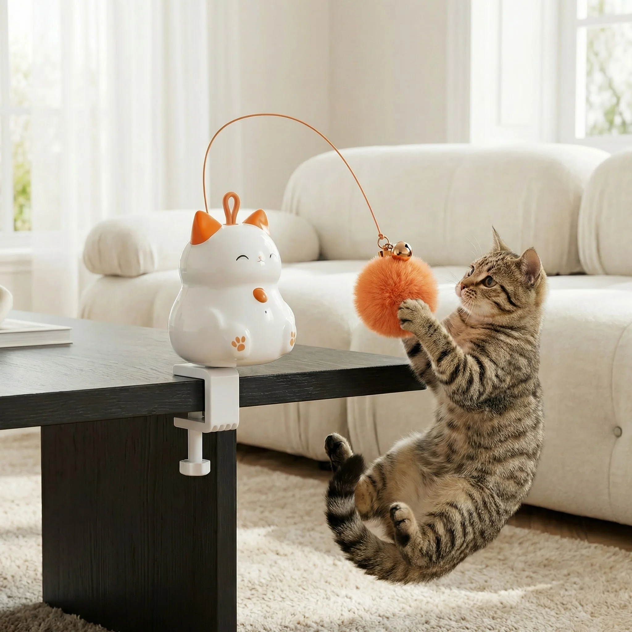 Automatic Cat Play Ball with Lifting Motion – Interactive Enrichment Toy
