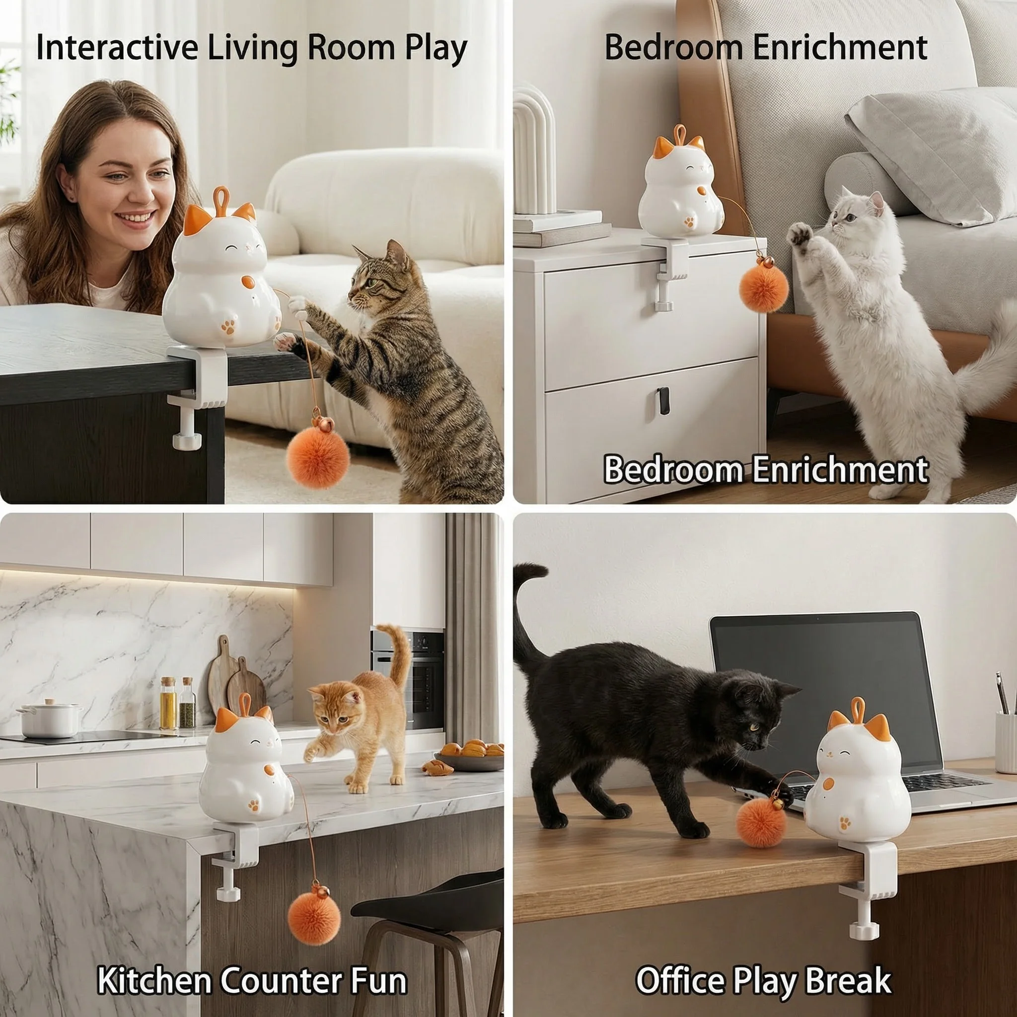 Automatic Cat Play Ball with Lifting Motion – Interactive Enrichment Toy - Image 3