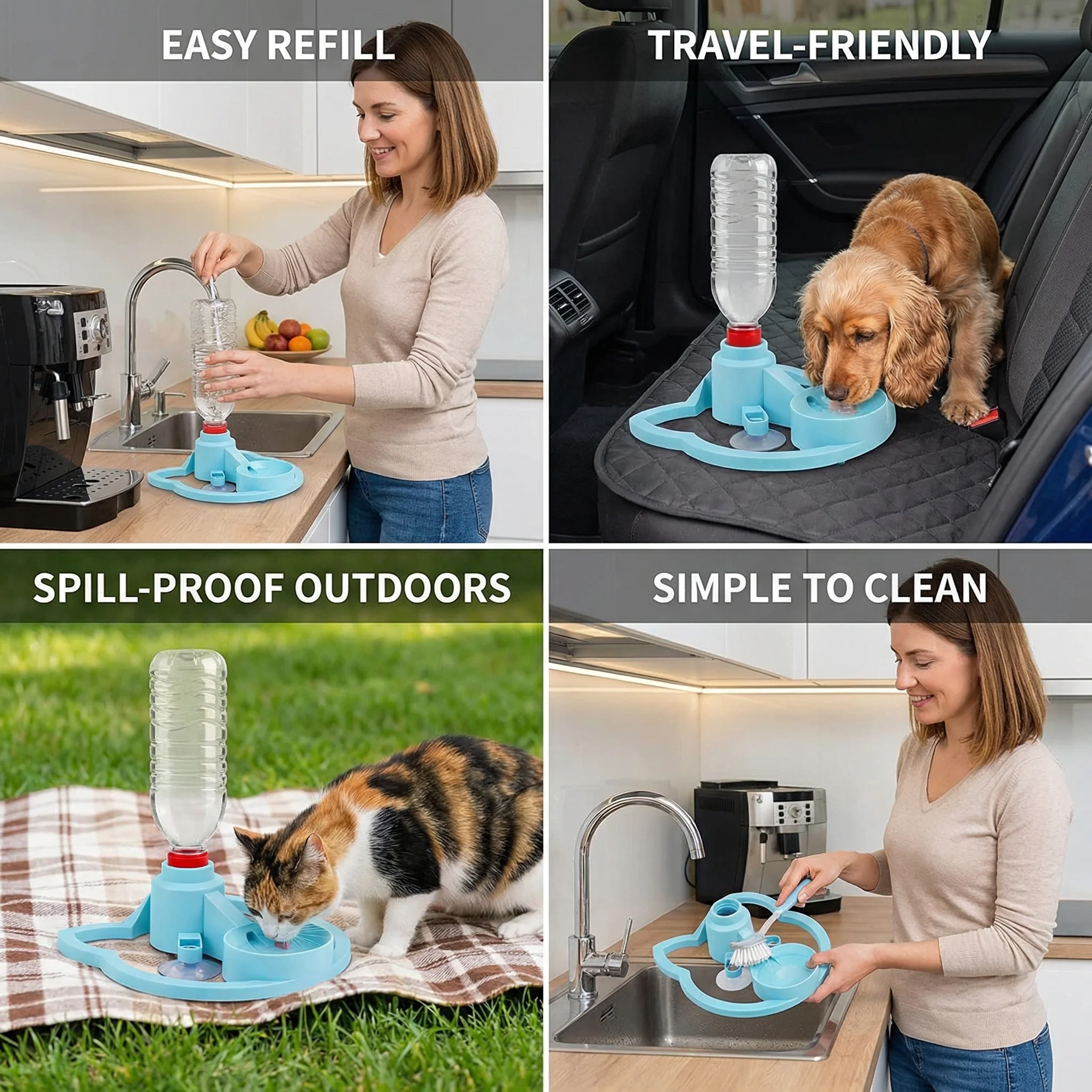 Automatic Pet Water Dispenser – No Power Required, Spill-Proof & Travel-Friendly - Image 4