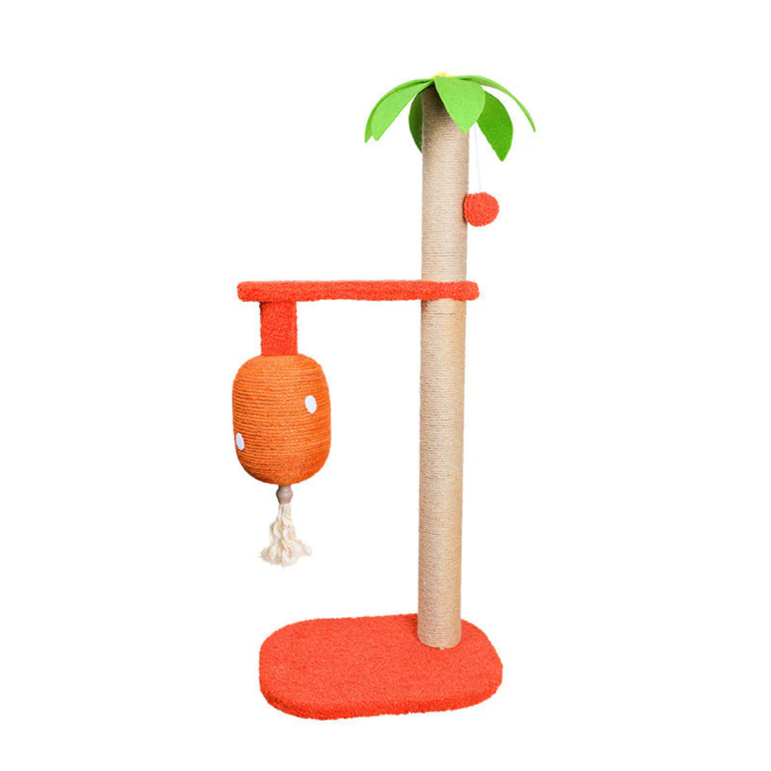 Cat Palm Sisal Scratching Post with Orange - Image 5