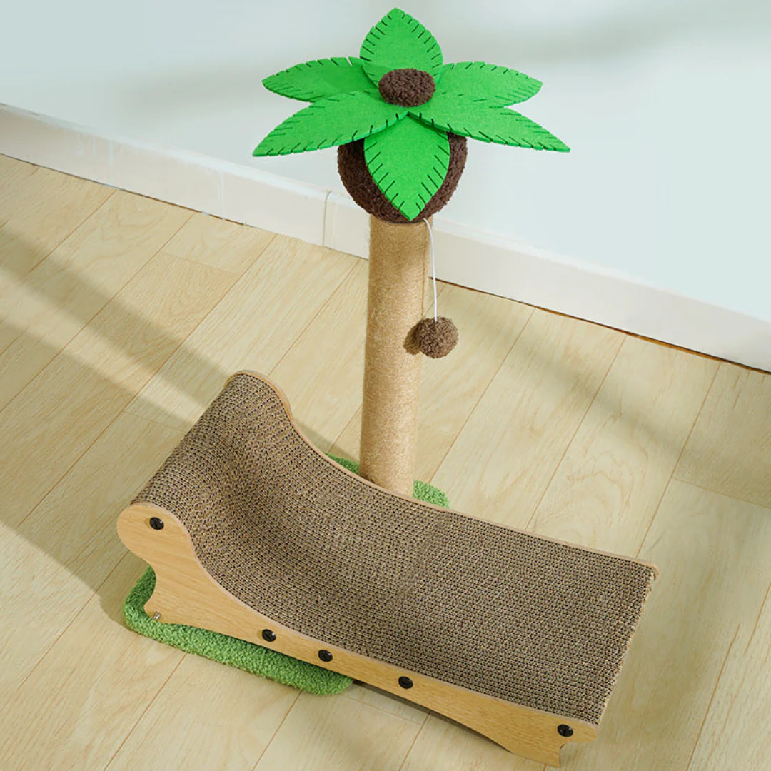 Cat Palm Tree Scratching Post with Sun Lounger - Image 5