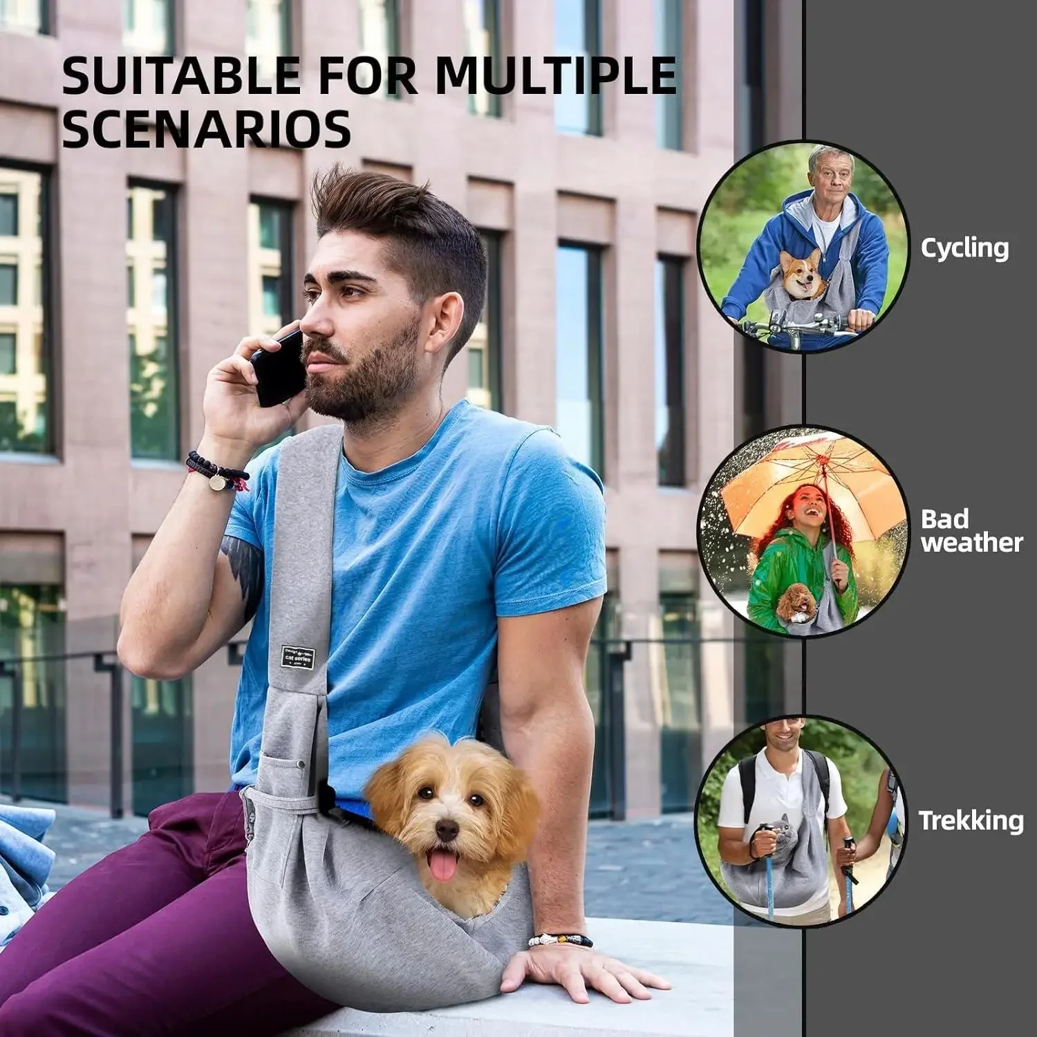 Cotton Comfortable Dog Bag - Image 6