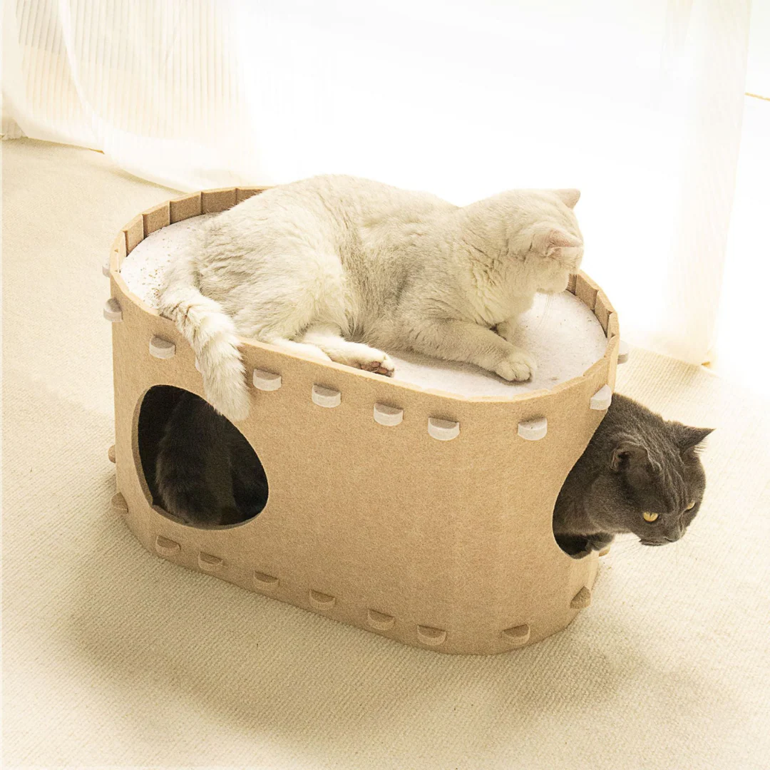 Cozy Felt Cat Cave - Image 6
