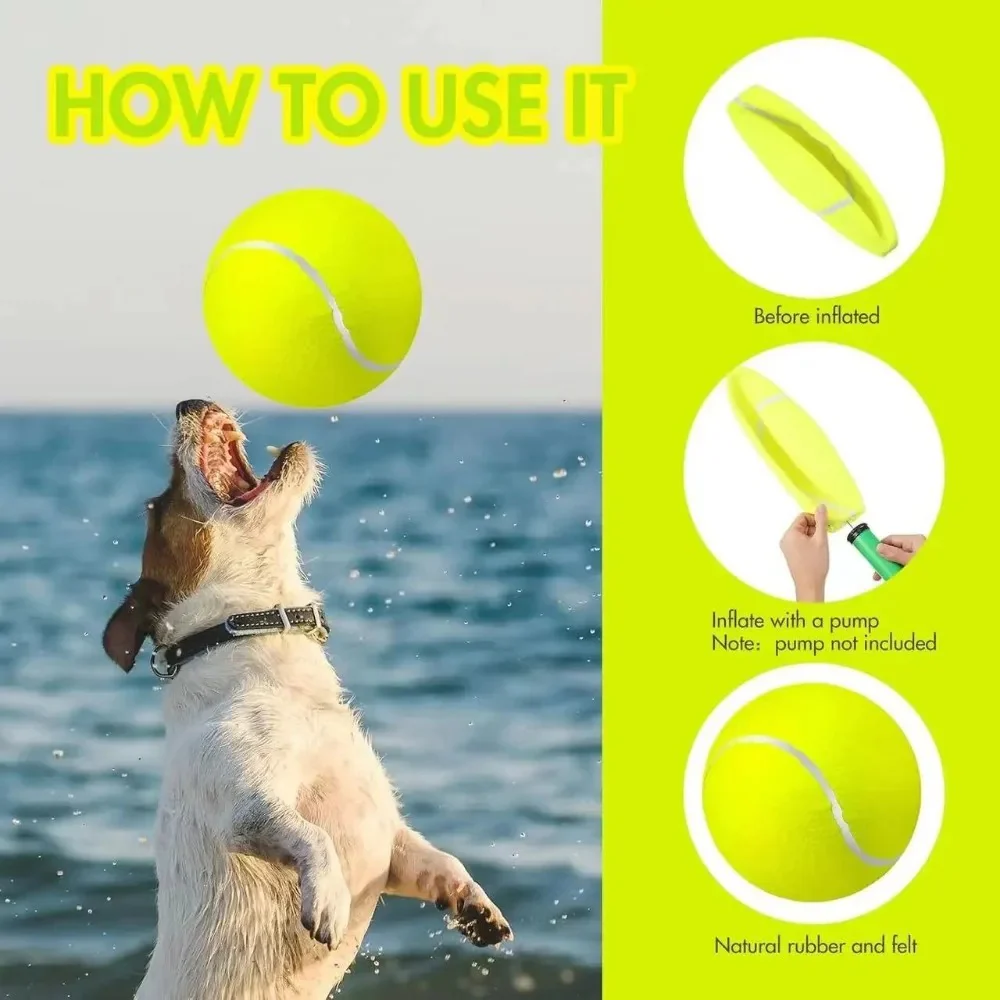 Durable Giant Tennis Ball Dog Toy - Image 5