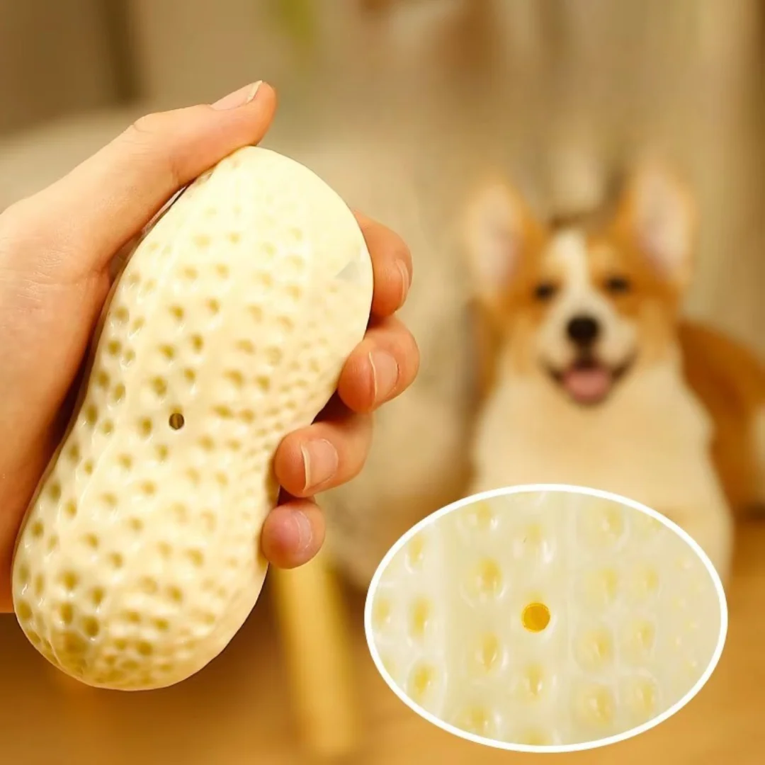 Durable squeaky peanut chew toy for dogs - Image 6