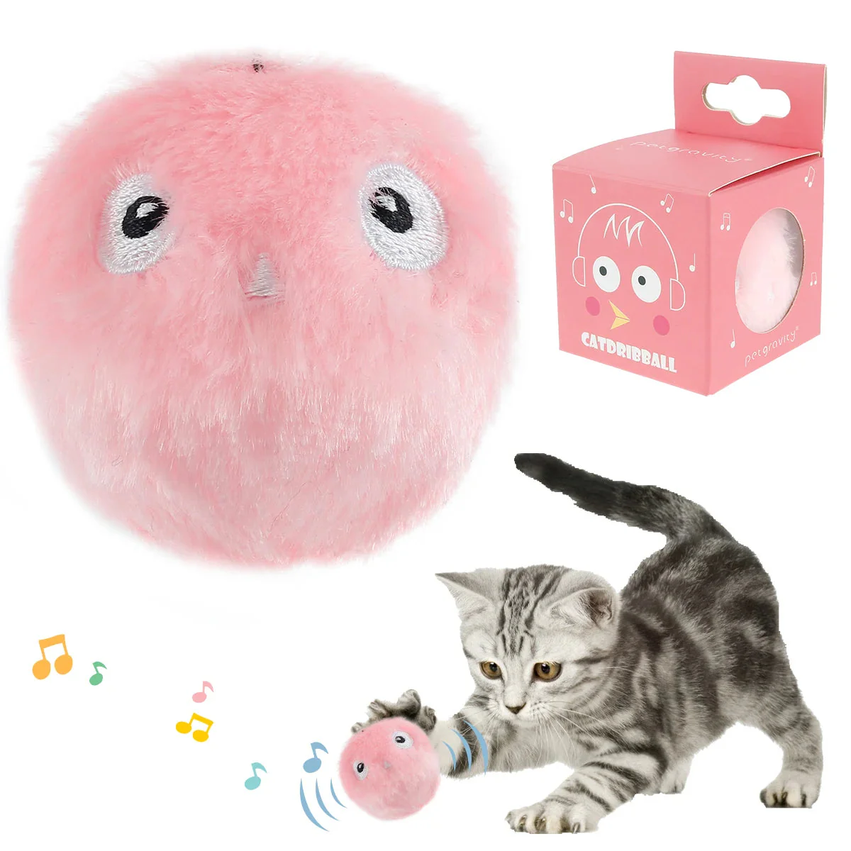 Interactive Cat Plush Balls with Animal Sounds - Image 8