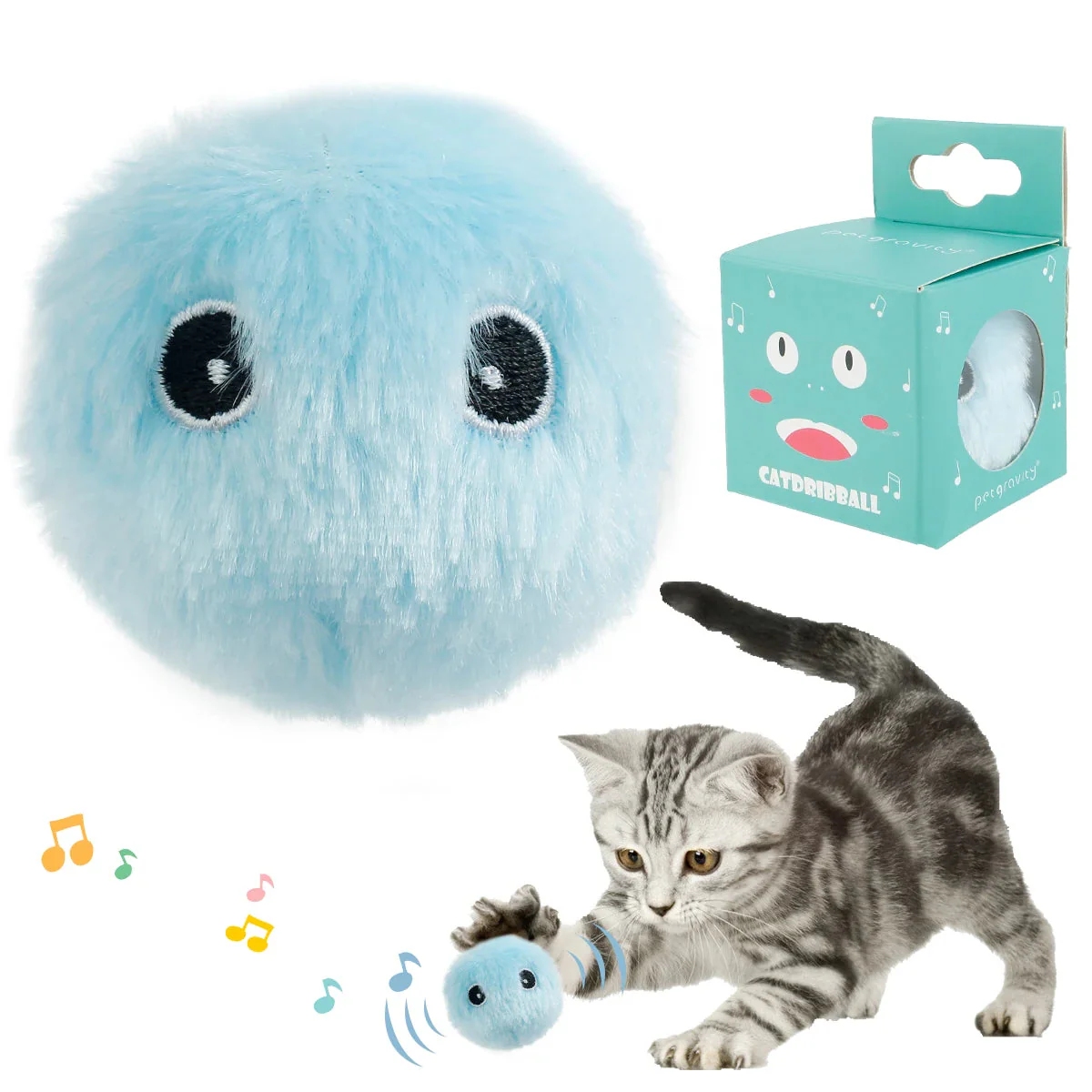 Interactive Cat Plush Balls with Animal Sounds - Image 9