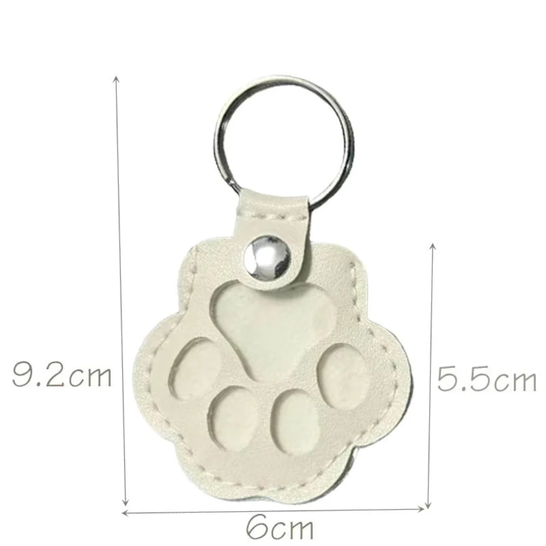 Leather Memorial Pet Hair Storage Keychain - Image 9