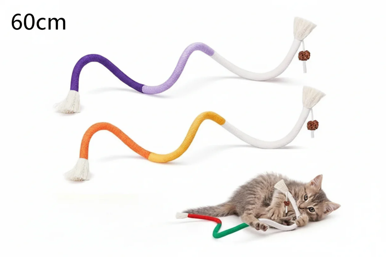 Natural cat chew rope – robust, promotes dental hygiene and reduces stress - Image 6