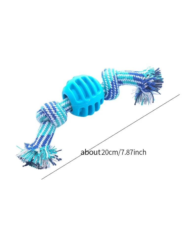 Pet Dog Toy Cotton Rope Double Knot - Image 2