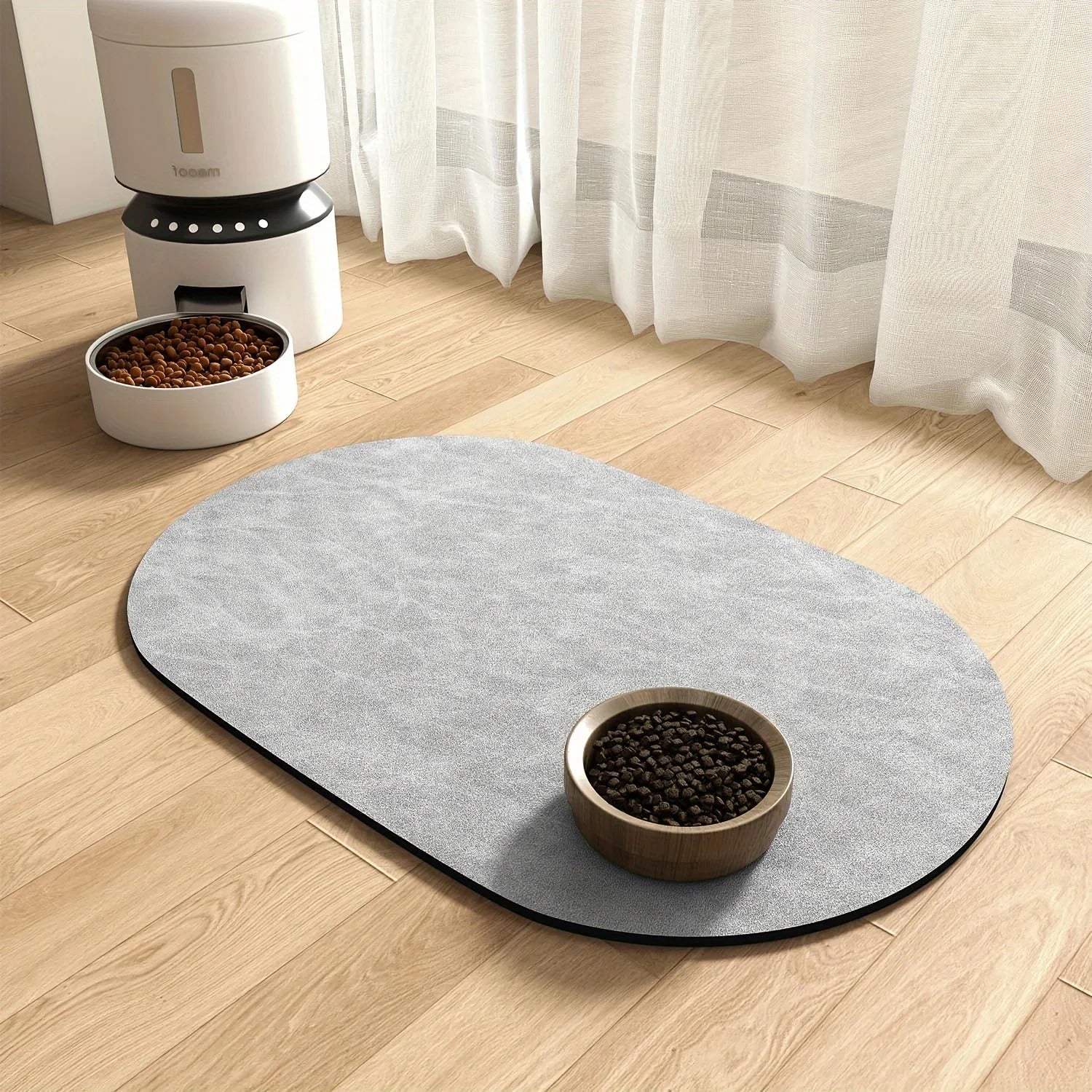 Pet Solid Color Oval Mat - Image 7