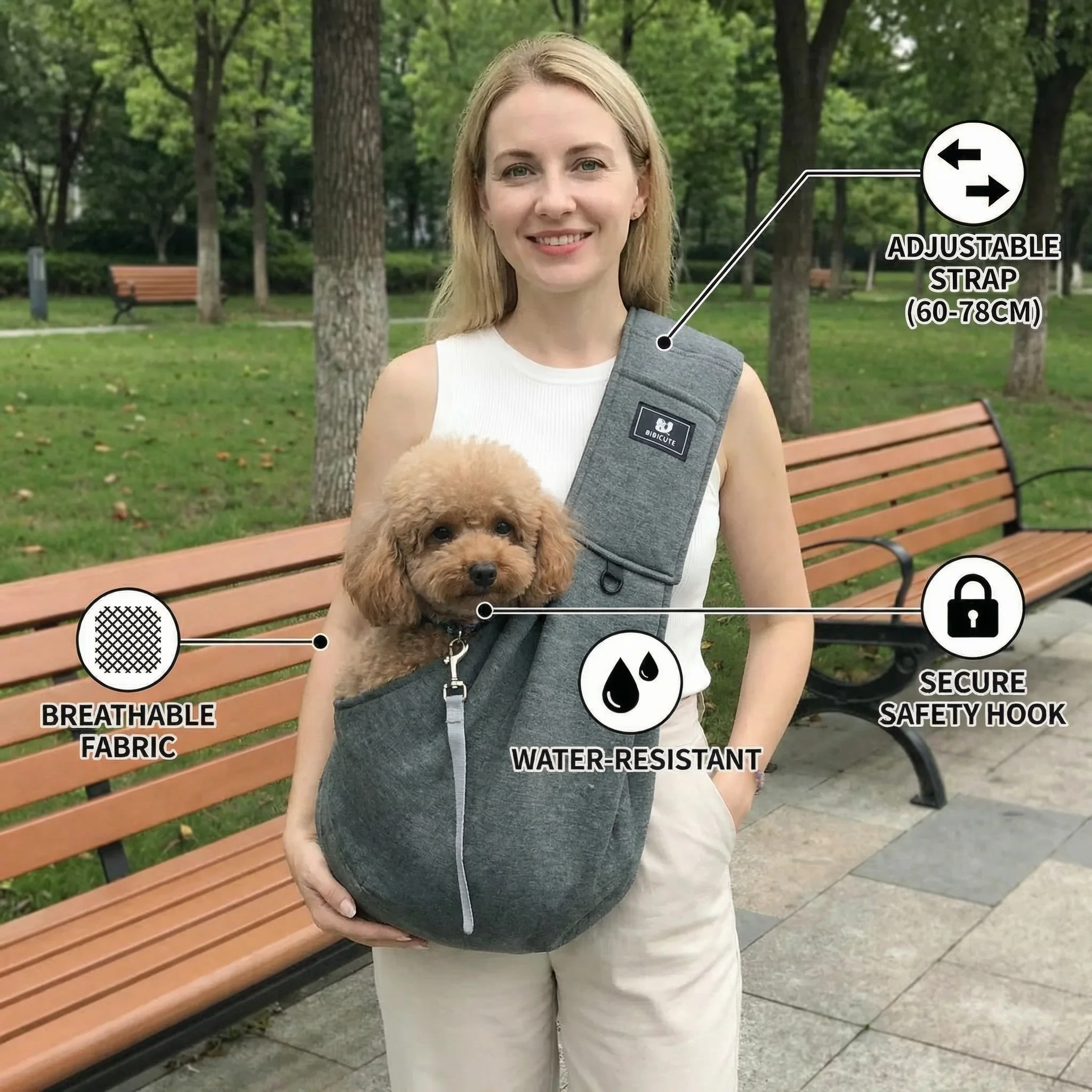 Portable Dog Shoulder Backpack β Breathable, Water-Resistant & Secure - Image 4