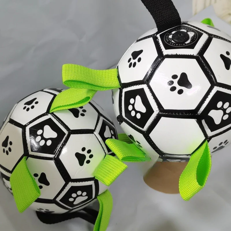Robust dog toy ball with pull handles - Image 2