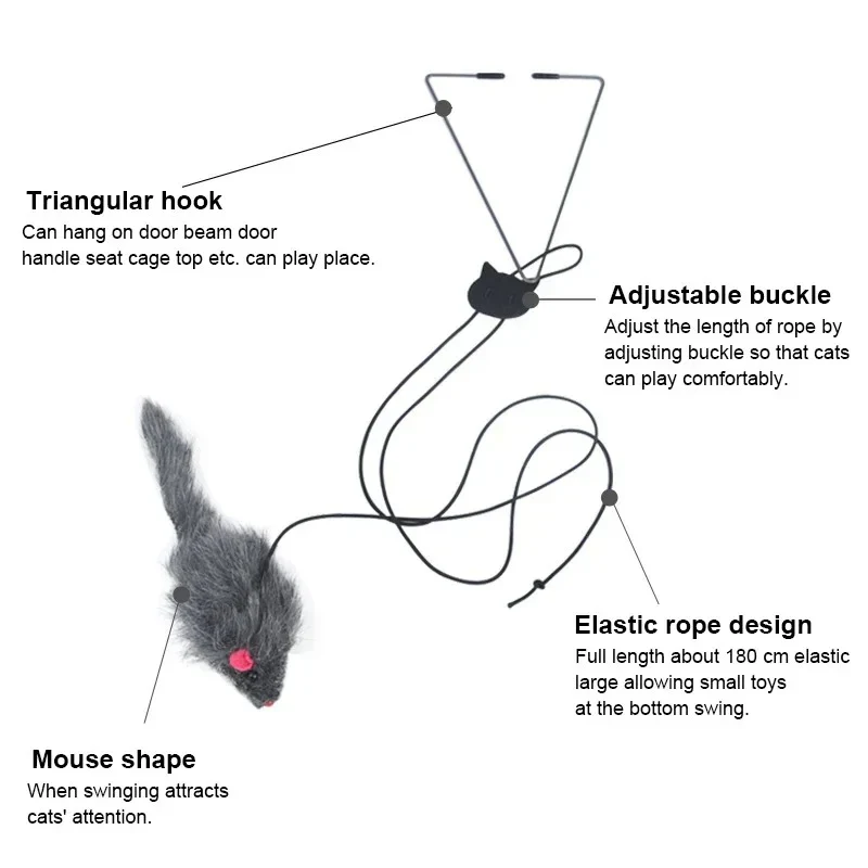 Self-Hanging Retractable Cat Toy - Image 6