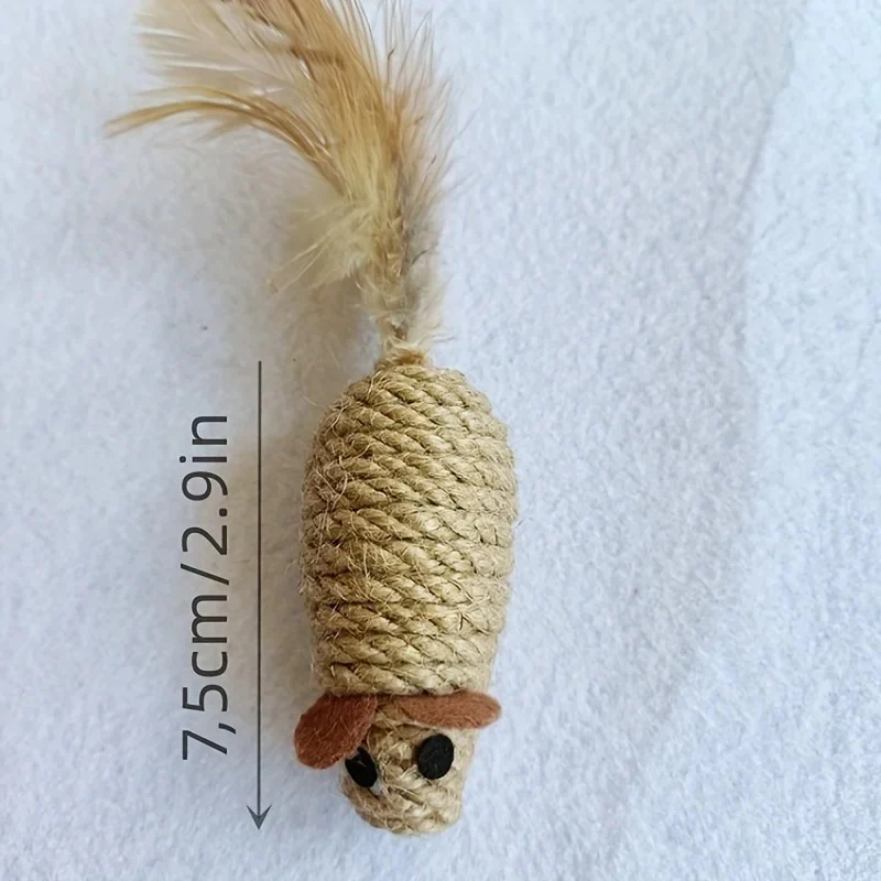 Sisal Fake Mouse Cat Toy - Image 4