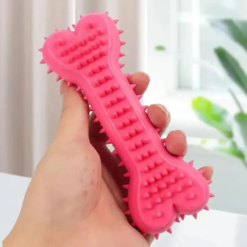 Soft Rubber Bite-Resistant Bone Shape Chew Toy for Dogs - Image 4