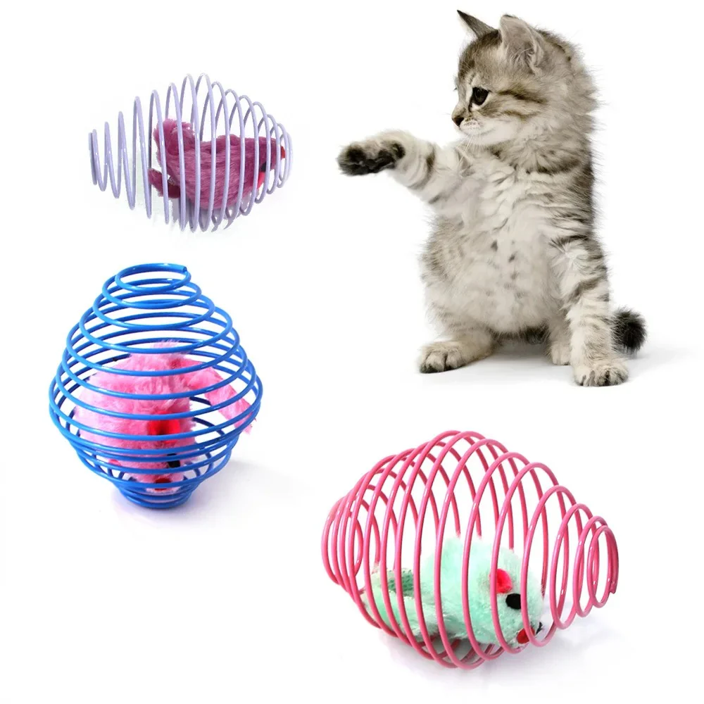 Stretchable Cat Toy Balls with Caged Rats - Image 3